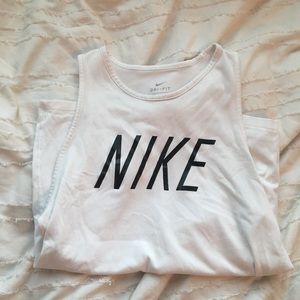 Nike dry fit logo tank top
